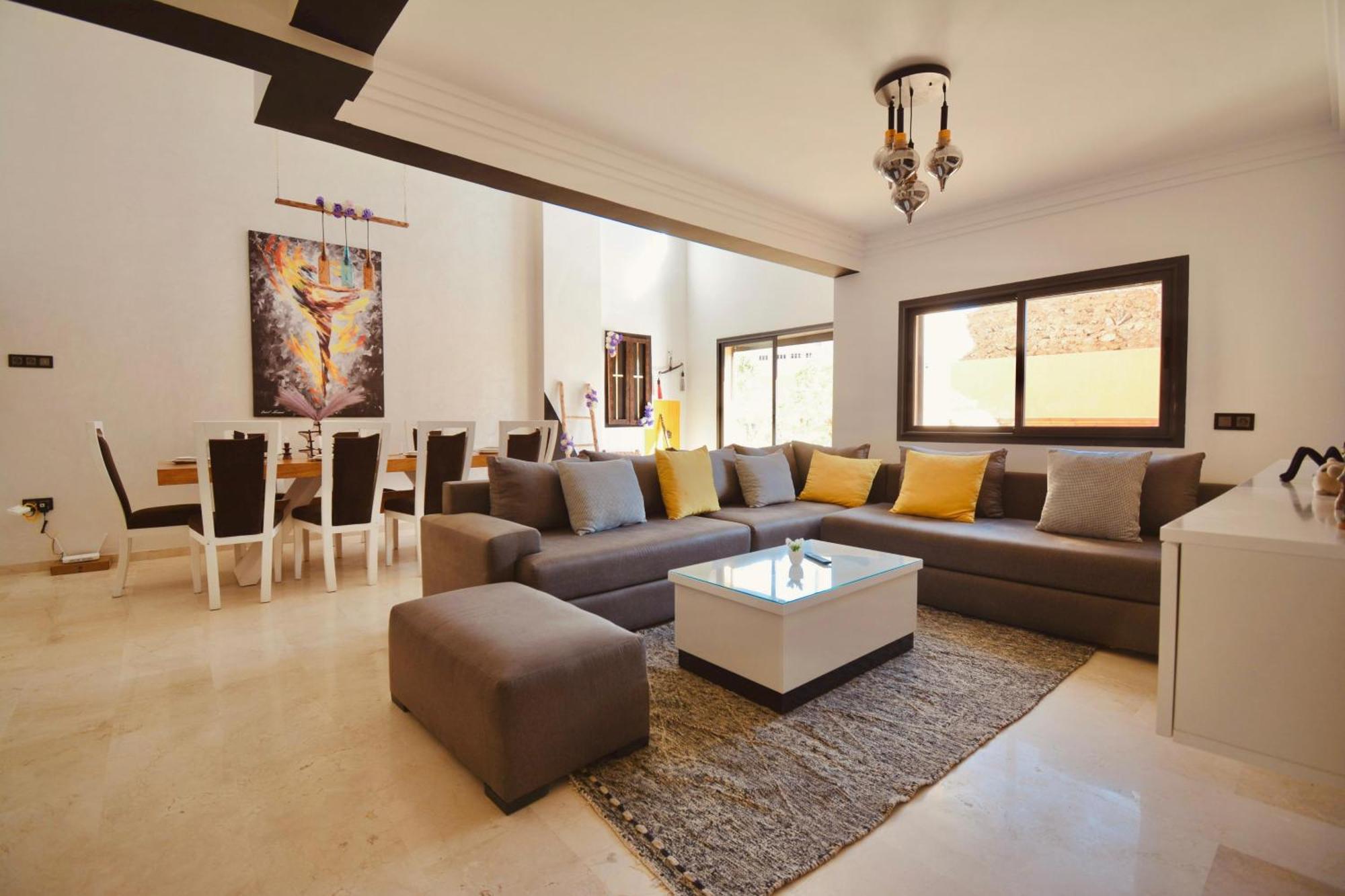 Appartement New Duplex- M Avenue , Swimming Pool , Fibre Optique Wifi , Parking , Gueliz Centre Marrakesh