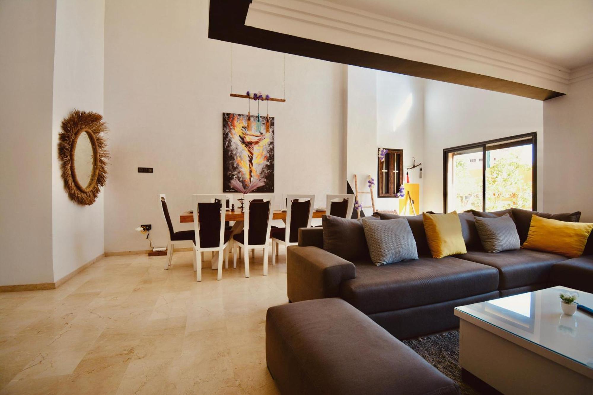 New Duplex- M Avenue , Swimming Pool , Fibre Optique Wifi , Parking , Gueliz Centre Appartement