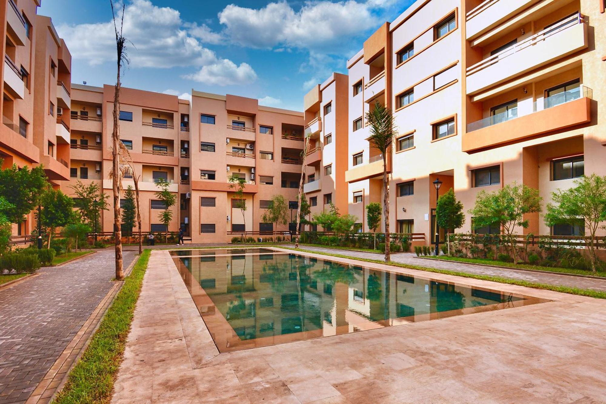 New Duplex- M Avenue , Swimming Pool , Fibre Optique Wifi , Parking , Gueliz Centre Appartement *